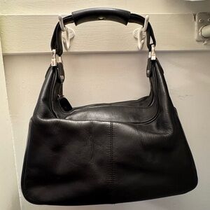 Tod's Miky Black Leather Hobo Bag